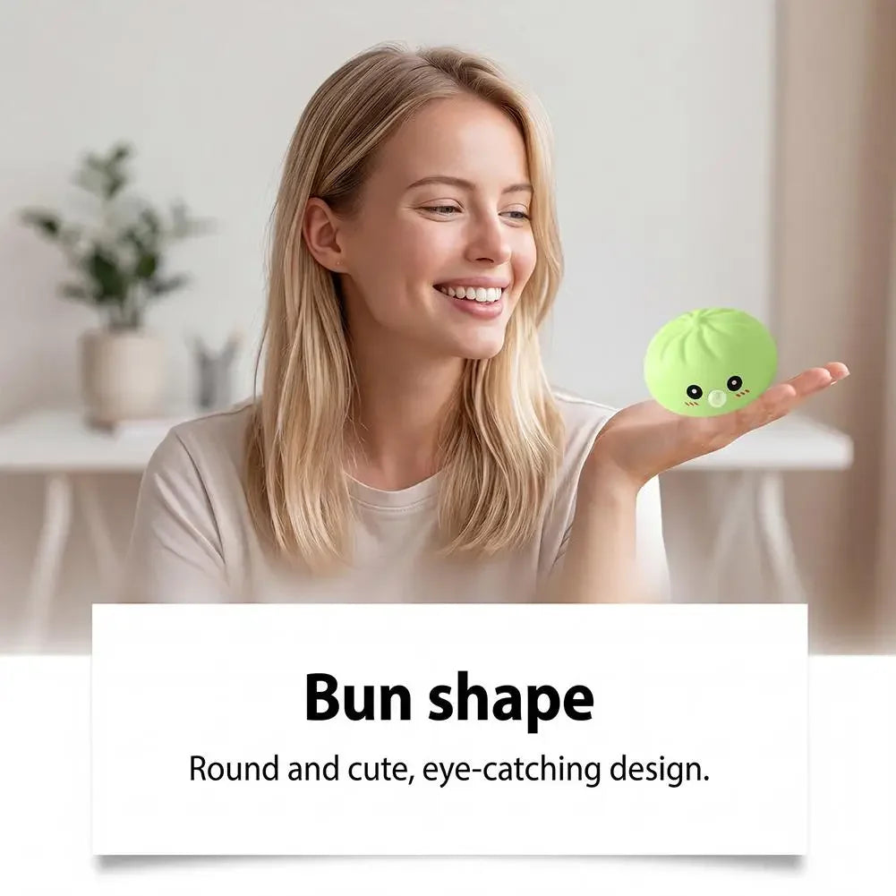 Dumpling Squishies Blow Bubbles Toy Dumpling Squishies Set with Steamer New Bubble-Blowing Squishies, Stretchy Fidget Sensory 13Gadgetglobal