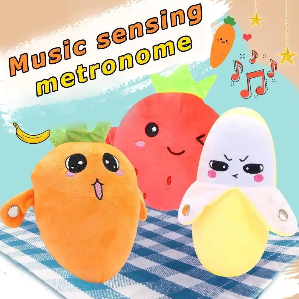 Banana Fruit Induction Beat Toy Creative Music Dolls Kawaii Parent-child Toys Sensory Party Game Collectible Toy 13Gadgetglobal