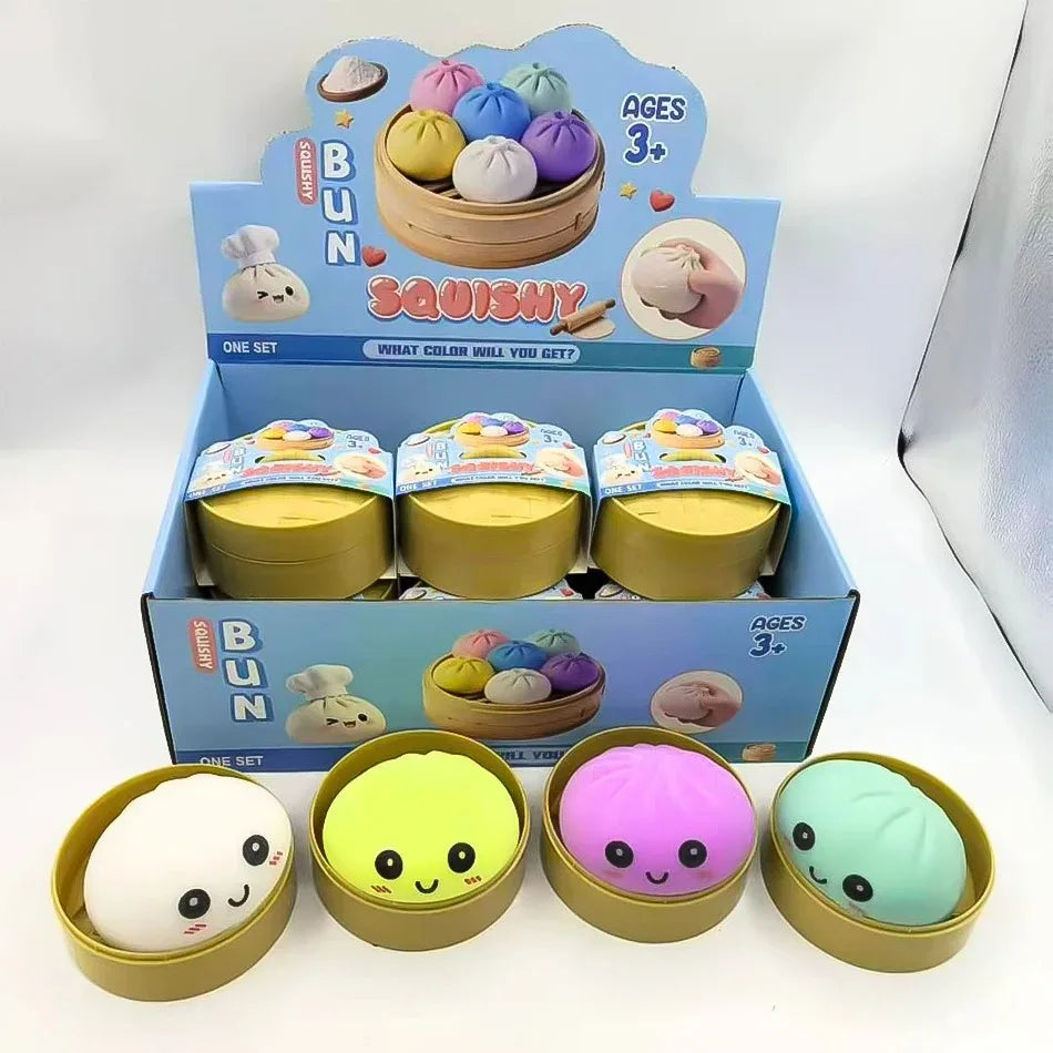 Dumpling Pressure Dumpling Squishies Cute Colorful Bun Toy Slow Rising Stress Relief Fidget Toy for Kids Adults Anti-Anxiety Gif 13Gadgetglobal