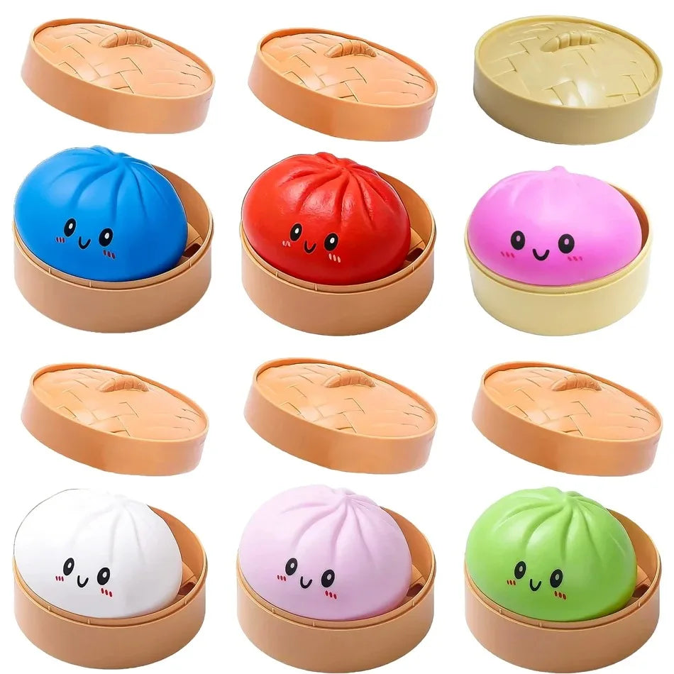 Dumpling Pressure Dumpling Squishies Cute Colorful Bun Toy Slow Rising Stress Relief Fidget Toy for Kids Adults Anti-Anxiety Gif 13Gadgetglobal