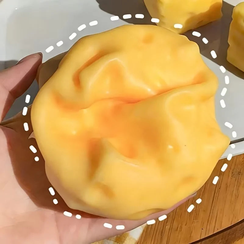 Giant Cheese Squeeze Toy Extra Large Size Cheese Squishy Fidget Toys Slow Rebound Shapeable Venting Ball for Adults Gifts 13Gadgetglobal