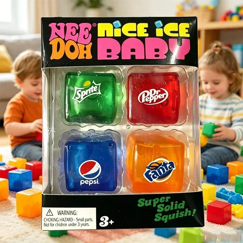 New Set /Squishy Needoh /Nice Cube Schylling /Sensory Stress Reliever Fidget Tool Toy Anxiety Focus Sensory Cube Adults Kid Gift 13Gadgetglobal