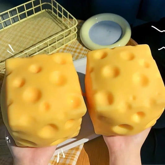 Giant Cheese Squeeze Toy Extra Large Size Cheese Squishy Fidget Toys Slow Rebound Shapeable Venting Ball for Adults Gifts 13Gadgetglobal