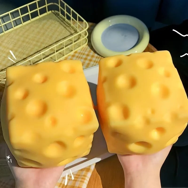 Giant Cheese Squeeze Toy Extra Large Size Cheese Squishy Fidget Toys Slow Rebound Shapeable Venting Ball for Adults Gifts 13Gadgetglobal