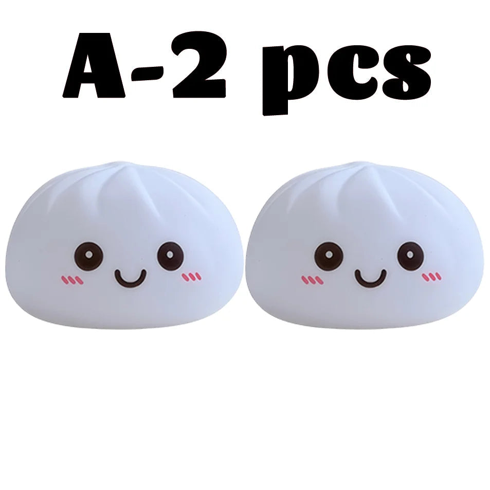 2027 New Dumpling Night Lights Glowing Dumplings Desktop Ornament Cute Glowing Dumpling Steamer Box Kawaii Dumpling Lights Gifts 13Gadgetglobal