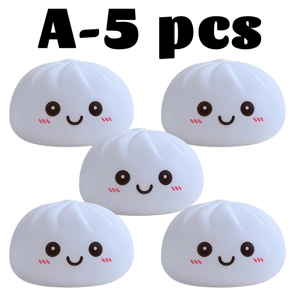 2027 New Dumpling Night Lights Glowing Dumplings Desktop Ornament Cute Glowing Dumpling Steamer Box Kawaii Dumpling Lights Gifts 13Gadgetglobal
