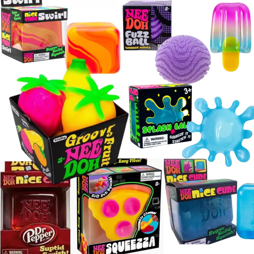 Schylling NeeDoh Pizza Fidget Toy Squeezza Pizza Slice Sensory Squishy Toy Stress Relief Anti-Anxiety Squeeze Toy for ADHD Focus 13Gadgetglobal