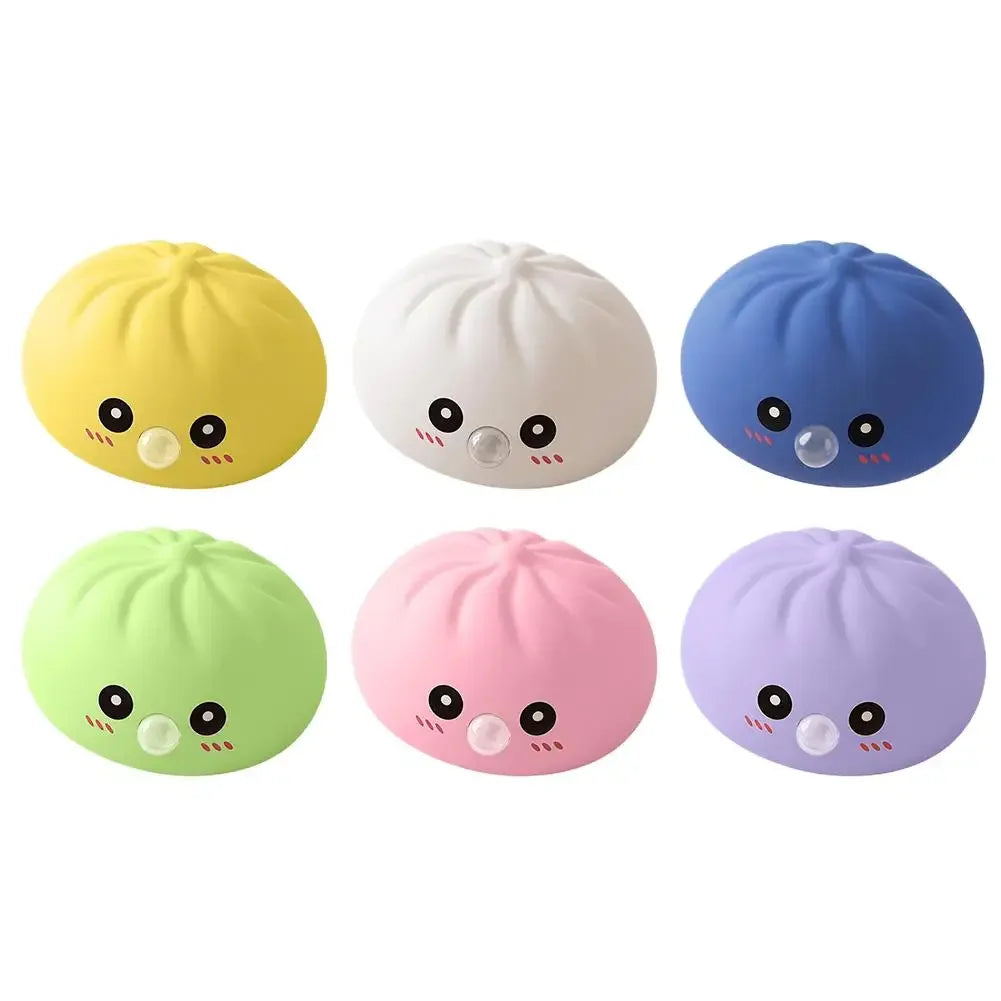 Dumpling Squishies Blow Bubbles Toy Dumpling Squishies Set with Steamer New Bubble-Blowing Squishies, Stretchy Fidget Sensory 13Gadgetglobal