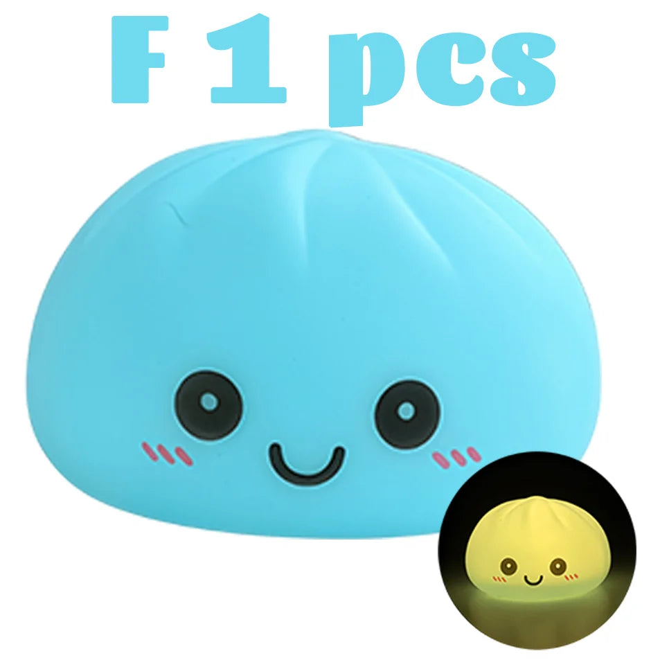 2027 New Dumpling Night Lights Glowing Dumplings Desktop Ornament Cute Glowing Dumpling Steamer Box Kawaii Dumpling Lights Gifts 13Gadgetglobal