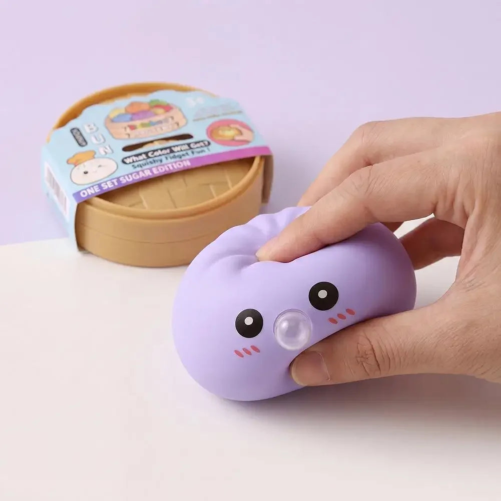 Dumpling Squishies Blow Bubbles Toy Dumpling Squishies Set with Steamer New Bubble-Blowing Squishies, Stretchy Fidget Sensory 13Gadgetglobal