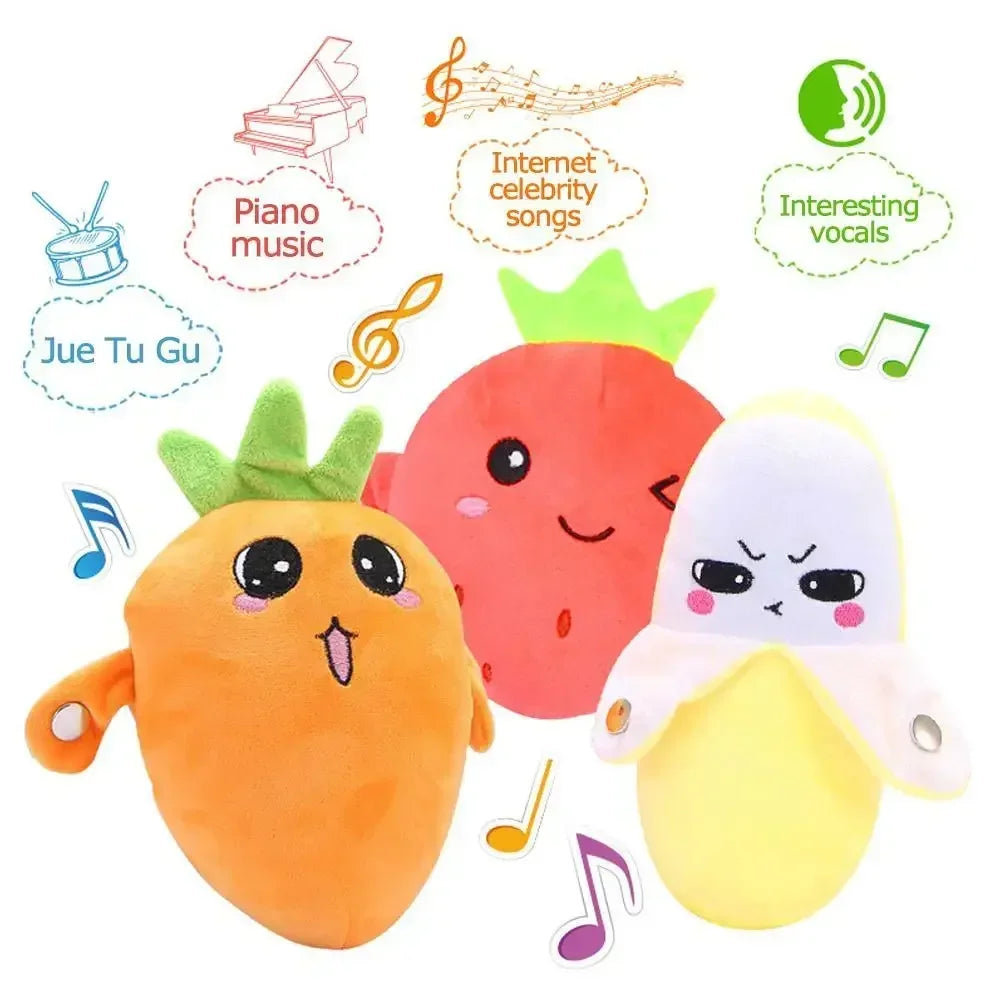Banana Fruit Induction Beat Toy Creative Music Dolls Kawaii Parent-child Toys Sensory Party Game Collectible Toy 13Gadgetglobal