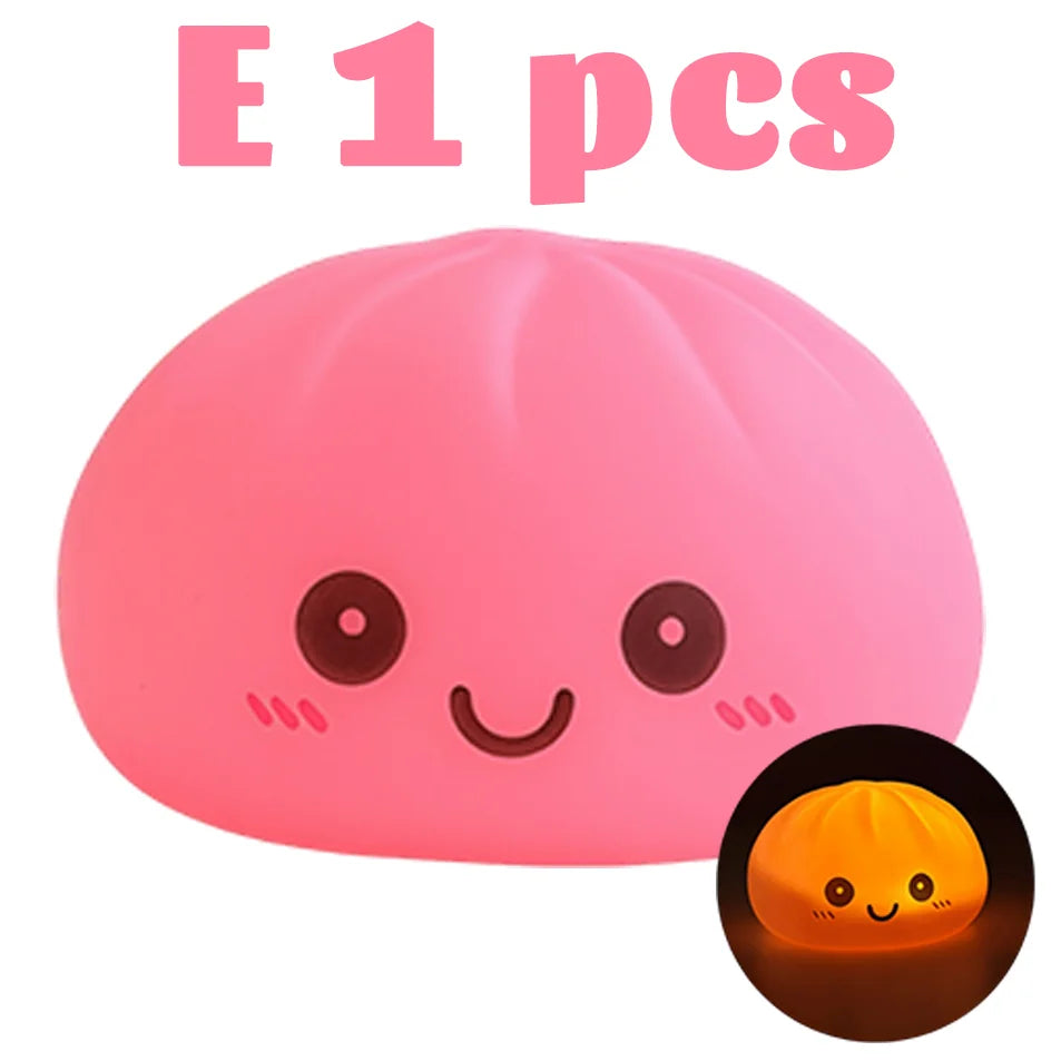2027 New Dumpling Night Lights Glowing Dumplings Desktop Ornament Cute Glowing Dumpling Steamer Box Kawaii Dumpling Lights Gifts 13Gadgetglobal