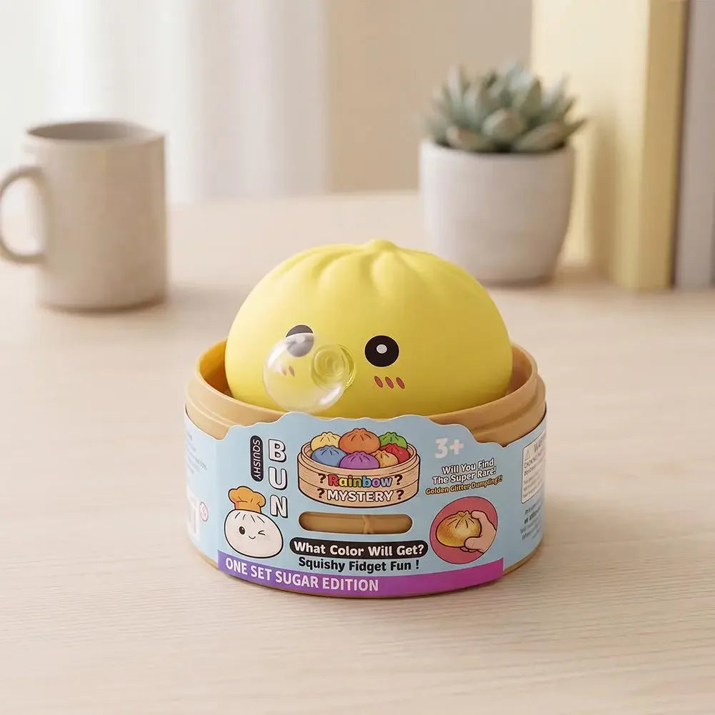 Dumpling Squishies Blow Bubbles Toy Dumpling Squishies Set with Steamer New Bubble-Blowing Squishies, Stretchy Fidget Sensory 13Gadgetglobal