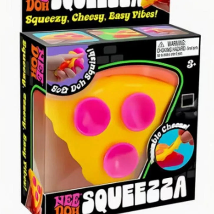 Schylling NeeDoh Pizza Fidget Toy Squeezza Pizza Slice Sensory Squishy Toy Stress Relief Anti-Anxiety Squeeze Toy for ADHD Focus 13Gadgetglobal