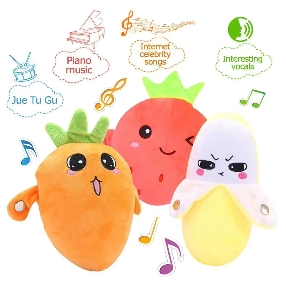Banana Fruit Induction Beat Toy Creative Music Dolls Kawaii Parent-child Toys Sensory Party Game Collectible Toy 13Gadgetglobal
