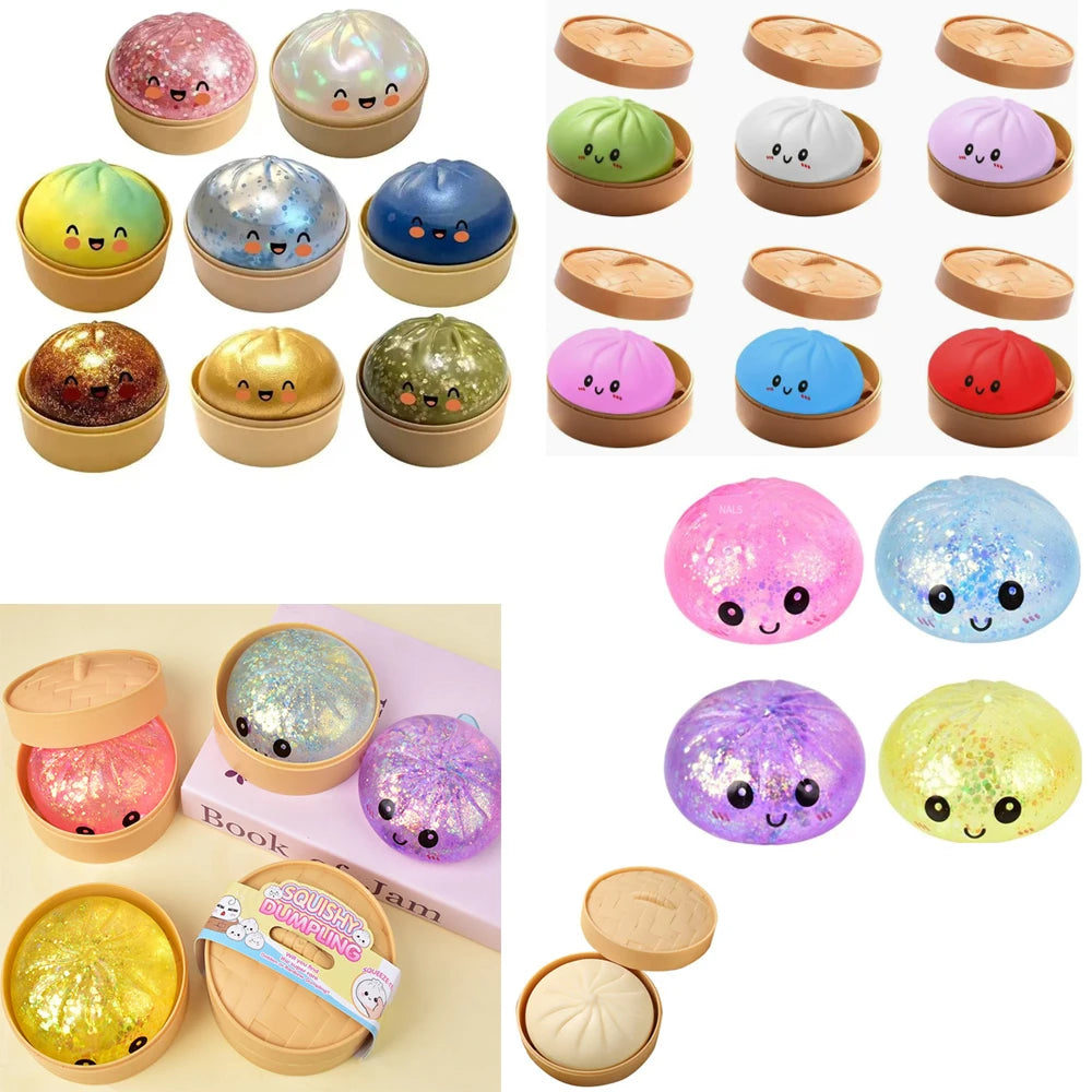 100+ Pieces Assorted Squishy Figures Blind Box Surprise Toy Slow Rising Soft Fidget Toys Featuring Moai Head Panda Rabbit Stress 13Gadgetglobal