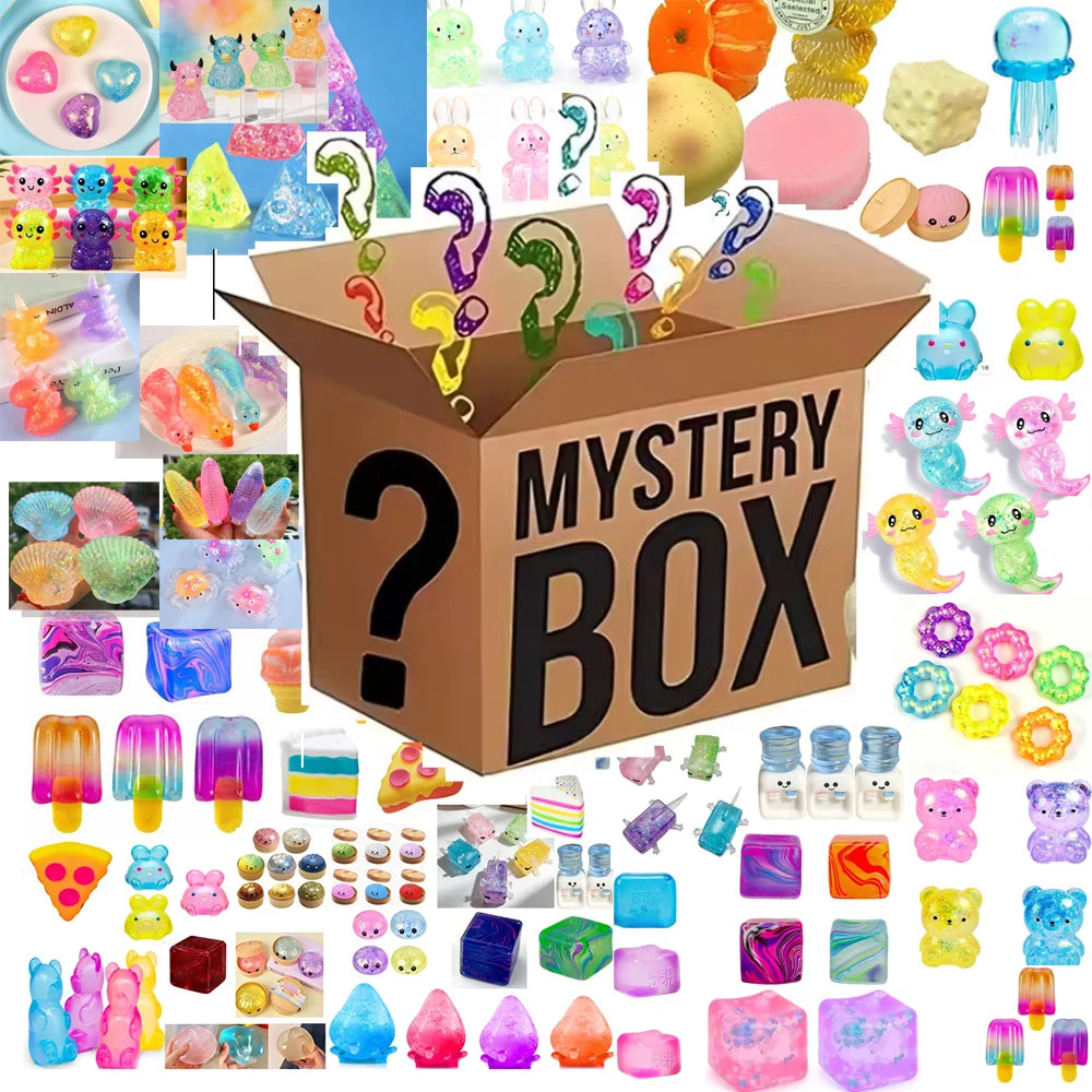 100+ Pieces Assorted Squishy Figures Blind Box Surprise Toy Slow Rising Soft Fidget Toys Featuring Moai Head Panda Rabbit Stress 13Gadgetglobal