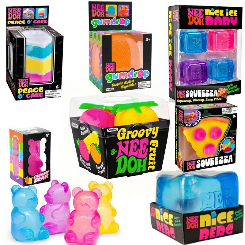 2026 NeeDoh Schylling Squeez Toy Squishy Blind Box Multi Slow-Rising Squishy ADHD Stress Relief Fingertip Toy Mystery Box Gift 13Gadgetglobal