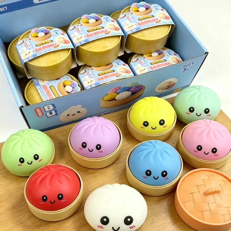 Dumpling Pressure Dumpling Squishies Cute Colorful Bun Toy Slow Rising Stress Relief Fidget Toy for Kids Adults Anti-Anxiety Gif 13Gadgetglobal