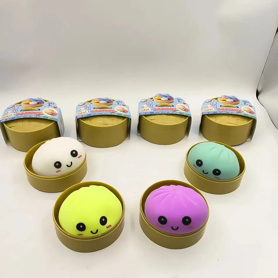 Dumpling Pressure Dumpling Squishies Cute Colorful Bun Toy Slow Rising Stress Relief Fidget Toy for Kids Adults Anti-Anxiety Gif 13Gadgetglobal