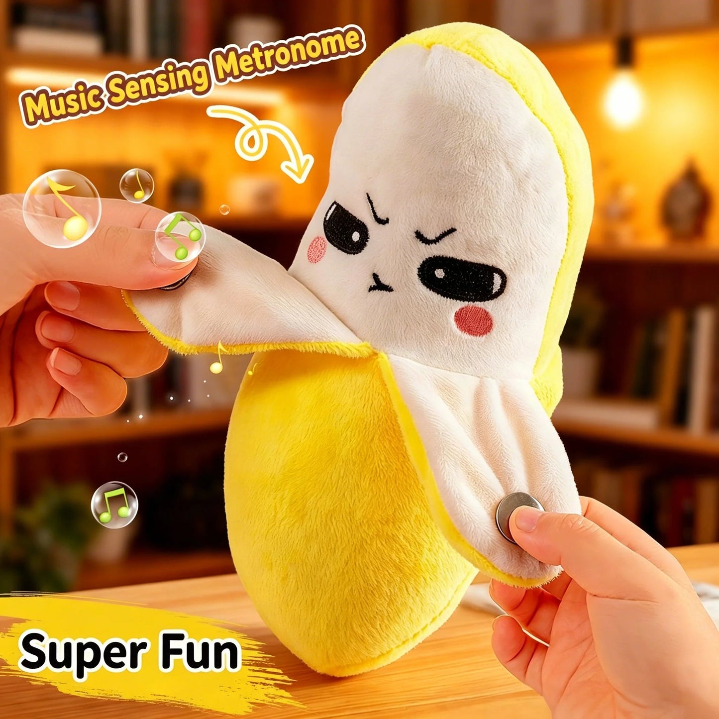Banana Fruit Induction Beat Toy Creative Music Dolls Kawaii Parent-child Toys Sensory Party Game Collectible Toy 13Gadgetglobal