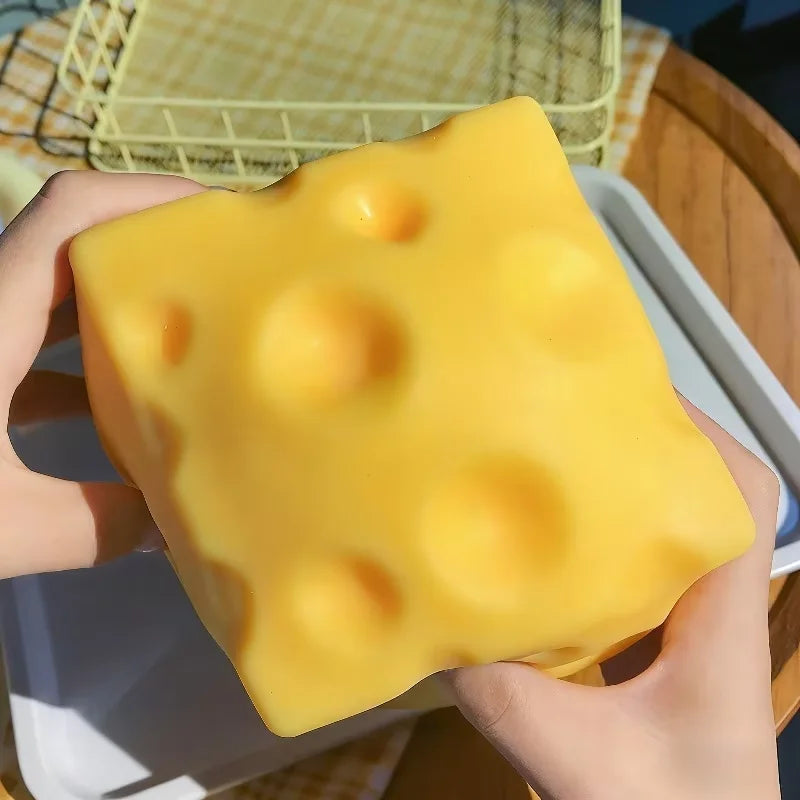 Giant Cheese Squeeze Toy Extra Large Size Cheese Squishy Fidget Toys Slow Rebound Shapeable Venting Ball for Adults Gifts 13Gadgetglobal