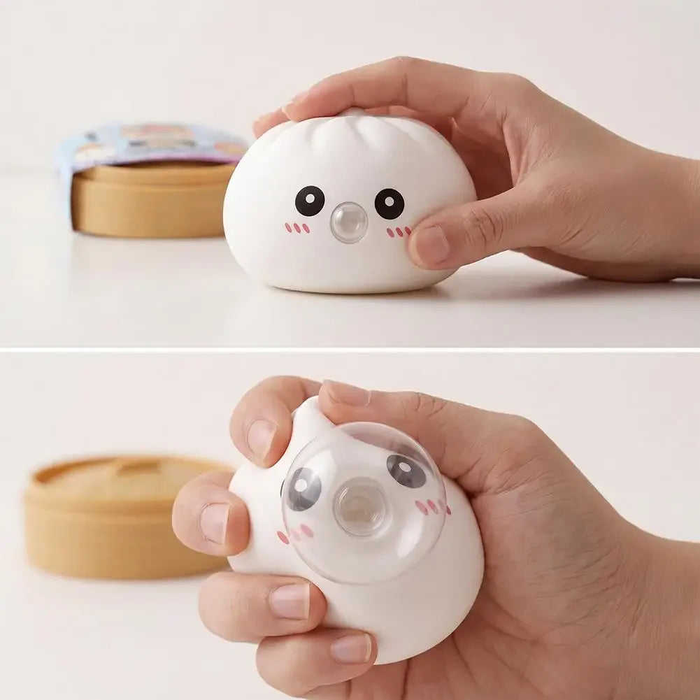 Dumpling Squishies Blow Bubbles Toy Dumpling Squishies Set with Steamer New Bubble-Blowing Squishies, Stretchy Fidget Sensory 13Gadgetglobal
