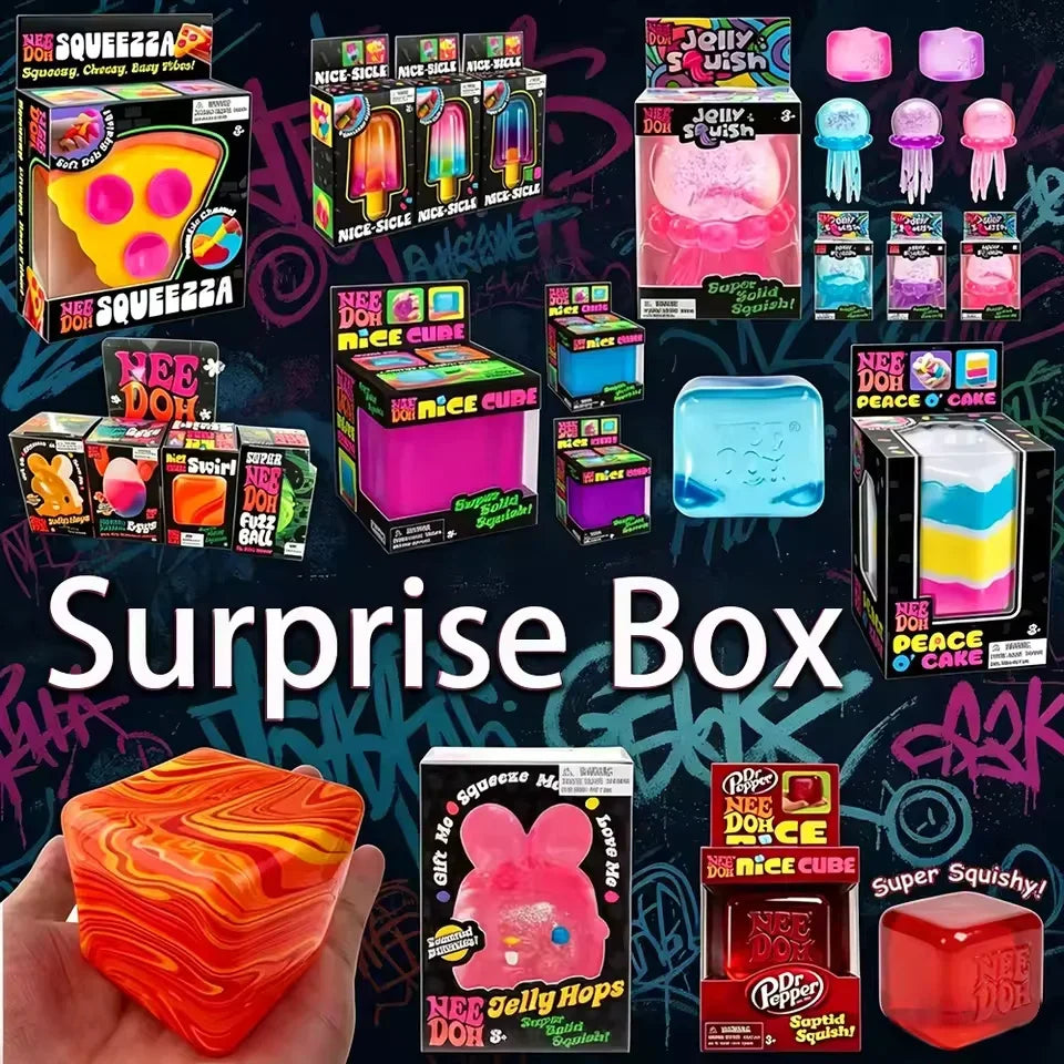 Nee Doh Surprise Box Squishy Toys - 6 Styles Soft Squeeze Fidget Toys for Stress Relief, Party Favors & Easter Gifts for Kids Ad 13Gadgetglobal