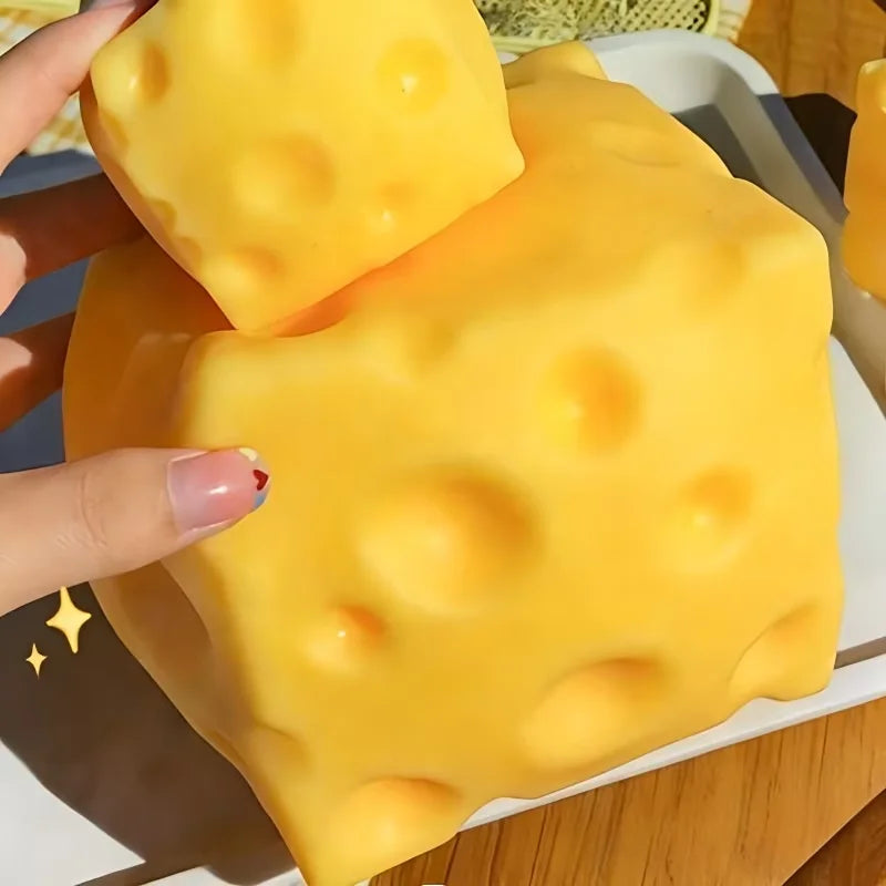 Giant Cheese Squeeze Toy Extra Large Size Cheese Squishy Fidget Toys Slow Rebound Shapeable Venting Ball for Adults Gifts 13Gadgetglobal