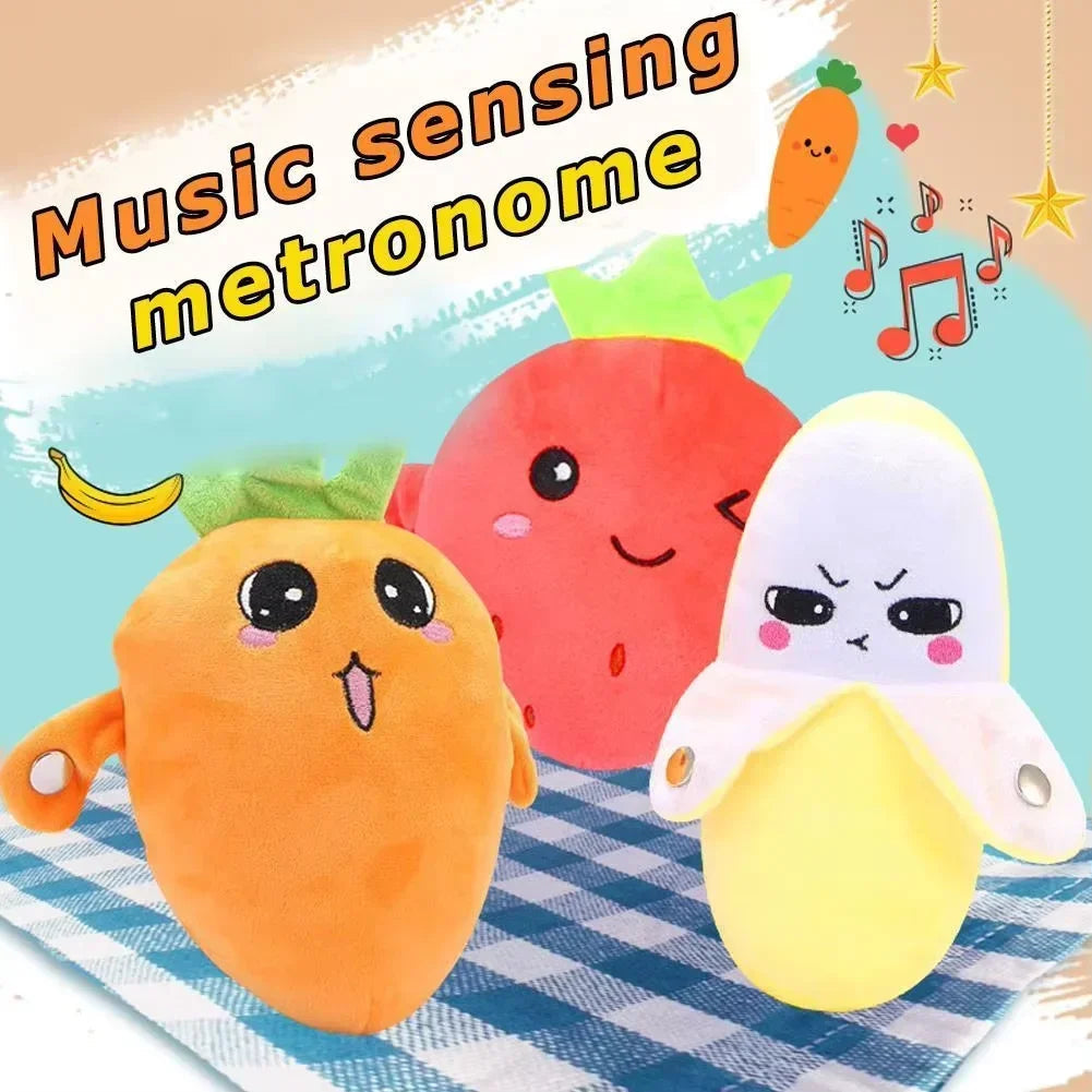 Banana Fruit Induction Beat Toy Creative Music Dolls Kawaii Parent-child Toys Sensory Party Game Collectible Toy 13Gadgetglobal