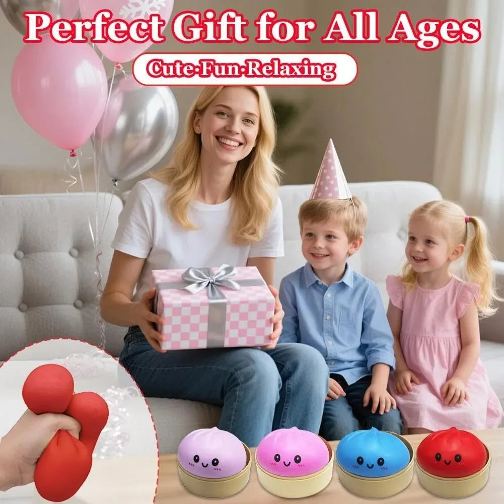 Dumpling Pressure Dumpling Squishies Cute Colorful Bun Toy Slow Rising Stress Relief Fidget Toy for Kids Adults Anti-Anxiety Gif 13Gadgetglobal